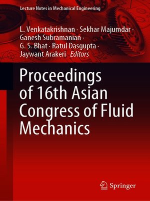 cover image of Proceedings of 16th Asian Congress of Fluid Mechanics